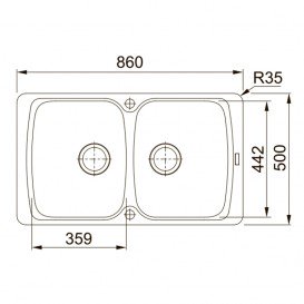 Мийка для кухні Franke Antea AZG 620 врізна зворотний Fragranite ваніль 114.0499.198