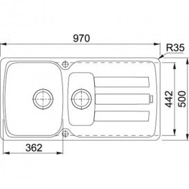 Мийка для кухні Franke Antea AZG 651 врізна зворотний Fragranite шторм 114.0498.081