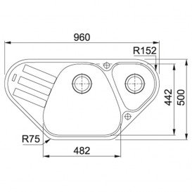 Мойка для кухни Franke Antea AZG 661-E врезная угловая Fragranite ваниль 114.0499.227