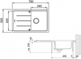 Мойка для кухни Franke Basis BFG 611-78 врезная оборотная Fragranite бежевый 114.0258.039