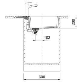 Мойка для кухни Franke Centro CNG 611-78 XL 78х50 см Fragranite черный матовый 114.0701.816