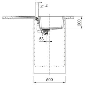 Мойка для кухни Franke Centro CNG 611-86 86х50 см Fragranite серый камень 114.0701.822