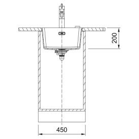 Мийка для кухні Franke Maris MRG 110-37 40,3х43,3 см під стільницю Fragranite онікс 125.0701.772