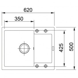 Мийка для кухні Franke Maris MRG 611-62 врізна зворотний Fragranite шторм 114.0381.009