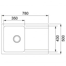 Мийка для кухні Franke Orion OID 611-78 врізна зворотний з двома отворами Tectonite цукру 114.0498.032