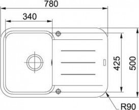 Мойка для кухни Franke Pebel PBG 611-78 врезная оборотная Fragranite ваниль 114.0306.749