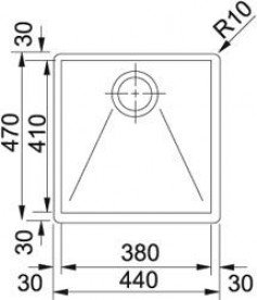 Мийка для кухні Franke Planar PPX 210-44 врізна нержавіюча сталь полірована 127.0198.311