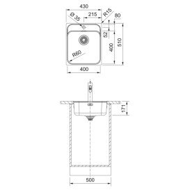 Мийка для кухні Franke Smart SRX 210-40 TL 43х51 см нержавіюча сталь полірована 127.0703.298