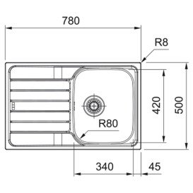 Мийка для кухні Franke Spark SKL 611-78 нержавіюча сталь декор 101.0716.715