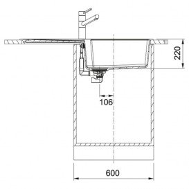 Мойка для кухни Franke Urban UBG 611-100 XL врезная оборотная Fragranite оникс 114.0574.931