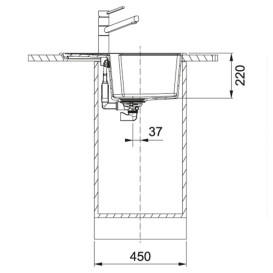 Мойка для кухни Franke Urban UBG 611-62 62х50 см Fragranite оникс 114.0701.807