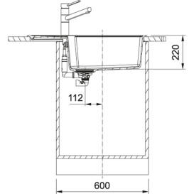 Мийка для кухні Franke Urban UBG 611-78 XL 78х50 см Fragranite сахара 114.0701.797