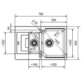 Мойка для кухни Franke Urban UBG 651-78 врезная оборотная Fragranite серый камень 114.0574.992