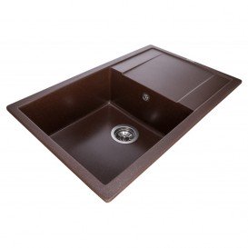 Мойка для кухни Granado Alicante врезная 78х49,5 см наногранит marron 2406