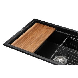 Мойка для кухни Granado Basic Estella 78х50 см со смесителем и аксессуарами наногранит black shine ksg0101