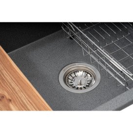 Мийка для кухні Granado Basic Estella 78х50 см із змішувачем та аксесуарами нанограніт графіт ksg0109