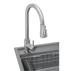 Мийка для кухні Granado Basic Estella 78х50 см із змішувачем та аксесуарами нанограніт графіт ksg0109