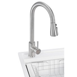 Мойка для кухни Granado Basic Estella 78х50 см со смесителем и аксессуарами наногранит white ksg0105