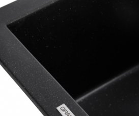 Мийка для кухні Granado Cadiz прямокутна 41х50 см нанограніт black shine 2301