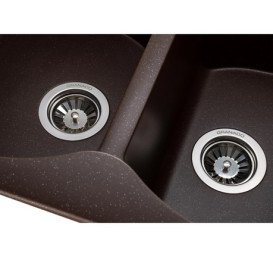 Мойка для кухни Granado Cordoba двойная 77,5х49 см наногранит marron 1206