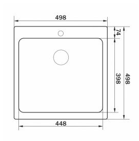Мойка для кухни Granado Galera 49,8х49,8 см нержавеющая сталь S201 black honeycomb GS02201BH