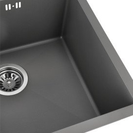 Мийка для кухні Granado Galera 49,8х49,8 см нержавіюча сталь S201 grey textures GS02201GT