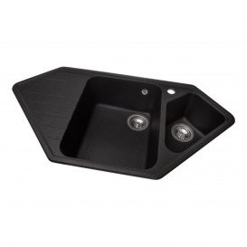 Мийка для кухні Granado Ibiza врізна 97,9х50 см нанограніт black shine 1801