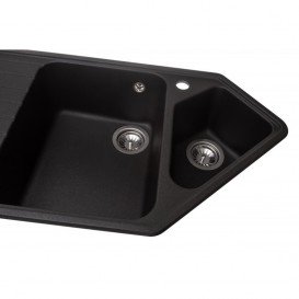 Мийка для кухні Granado Ibiza врізна 97,9х50 см нанограніт black shine 1801