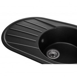Мойка для кухни Granado Murcia врезная 78х50 см наногранит black shine 1701