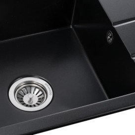 Мийка для кухні Granado Navia 77,5х49,5 см нанограніт black shine gr3801