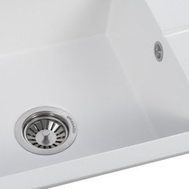 Мойка для кухни Granado Navia 77,5х49,5 см наногранит white gr3805