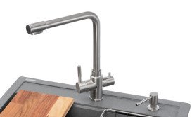 Мойка для кухни Granado Optimal Artes 65х49,7 см со смесителем и аксессуарами наногранит grafito ksg1209