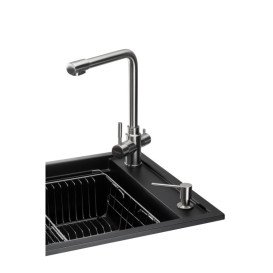 Мийка для кухні Granado Optimal Estella 78х50 см із змішувачем та аксесуарами нанограніт black shine ksg0201