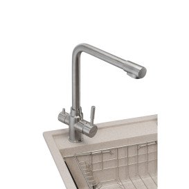 Мойка для кухни Granado Optimal Estella 78х50 см со смесителем и аксессуарами наногранит terra ksg0203