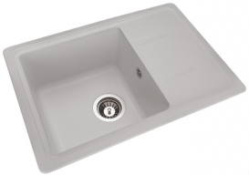 Мийка для кухні Granado Palma врізна 62х43,5 см нанограніт white 2005