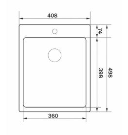 Мойка для кухни Granado Pravia 40,8х49,8 см нержавеющая сталь S304 GS01304