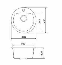 Мойка для кухни Granado Ronda 47х49 см наногранит white 2205