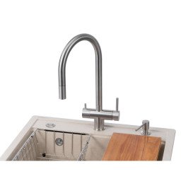 Мойка для кухни Granado Royal Artes 65х49,7 см со смесителем и аксессуарами наногранит terra ksg1303