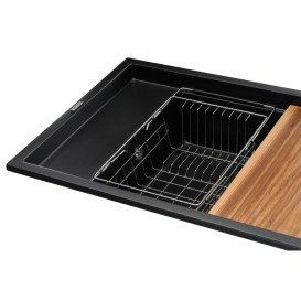 Мойка для кухни Granado Royal Estella 78х50 см со смесителем и аксессуарами наногранит black shine ksg0301