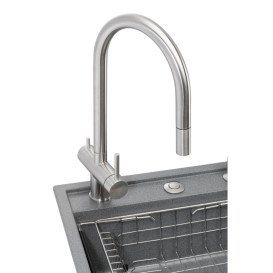 Мойка для кухни Granado Royal Estella 78х50 см со смесителем и аксессуарами наногранит grafito ksg0309