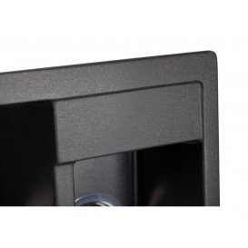 Мийка для кухні Granado Samora врізна 57,9х48,8 см нанограніт black shine 0901