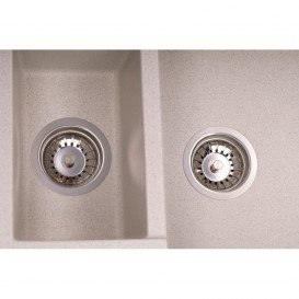 Мойка для кухни Granado Samora врезная 57,9х48,8 см наногранит terra 0903