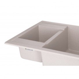 Мойка для кухни Granado Samora врезная 57,9х48,8 см наногранит terra 0903