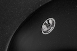 Мийка для кухні Granado Sevilla врізна 62,3х46,5 см нанограніт black shine 1501