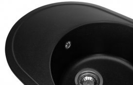 Мийка для кухні Granado Sevilla врізна 62,3х46,5 см нанограніт black shine 1501