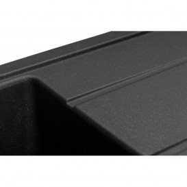 Мойка для кухни Granado Toledo врезная 78х50 см наногранит black shine 2101