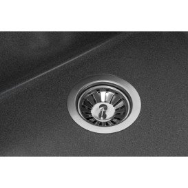 Мийка для кухні Granado Under top double під стільницю 70,5х44,5 см нанограніт графіт gr3409