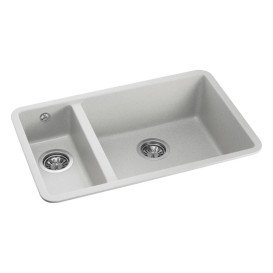 Мойка для кухни Granado Under top double под столешницу 70,5х44,5 см наногранит gris gr3408
