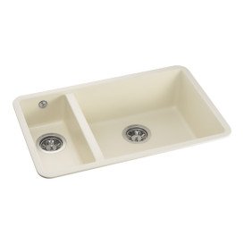 Мойка для кухни Granado Under top double под столешницу 70,5х44,5 см наногранит ivory gr340