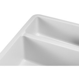 Мойка для кухни Granado Under top double под столешницу 70,5х44,5 см наногранит white gr3405